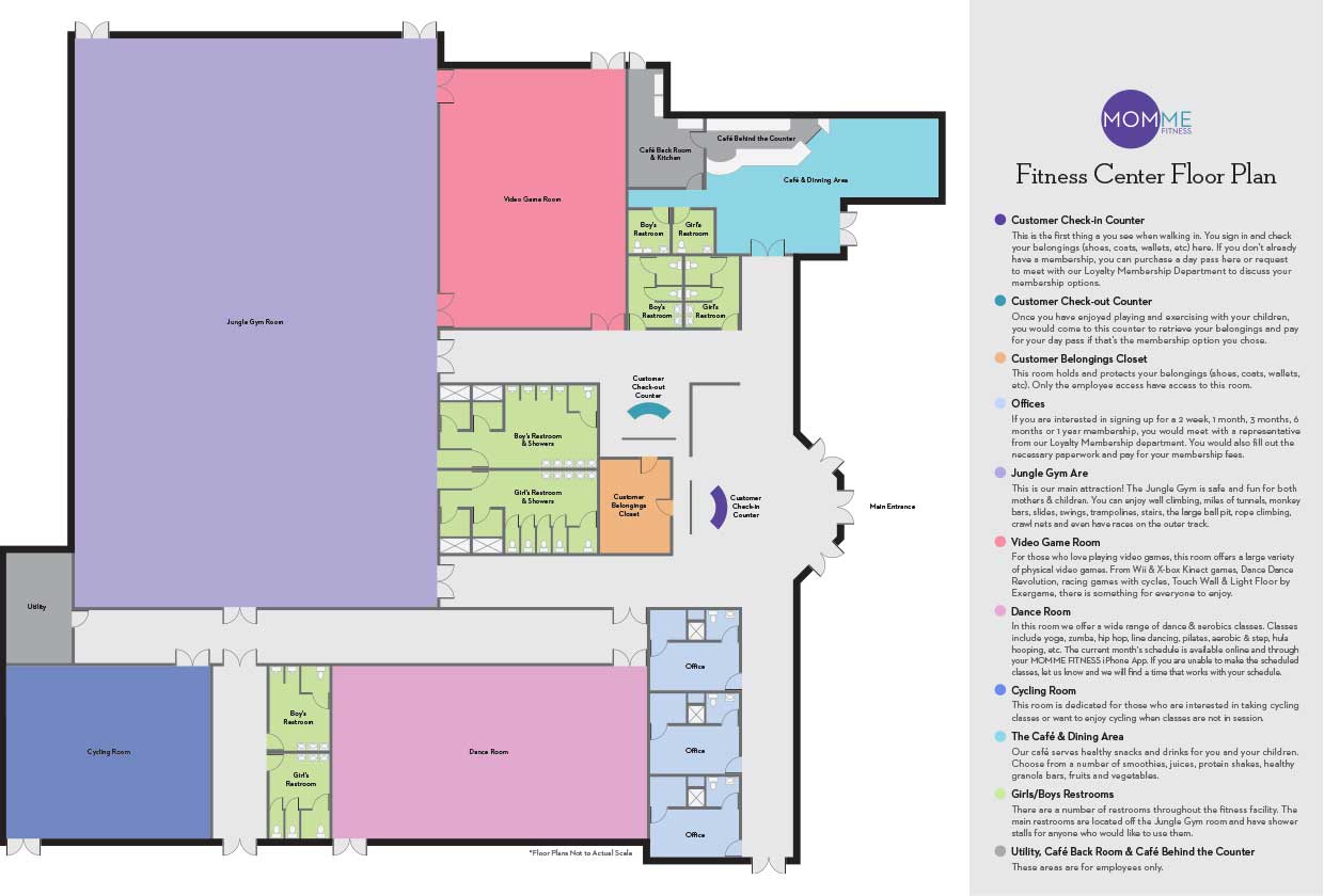 MomMe Fitness Center Floor Plan
